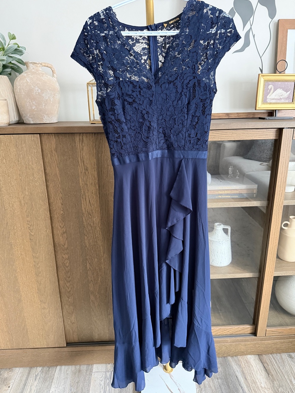 28. Miusol - Navy Lace Midi Dress - PTP 18